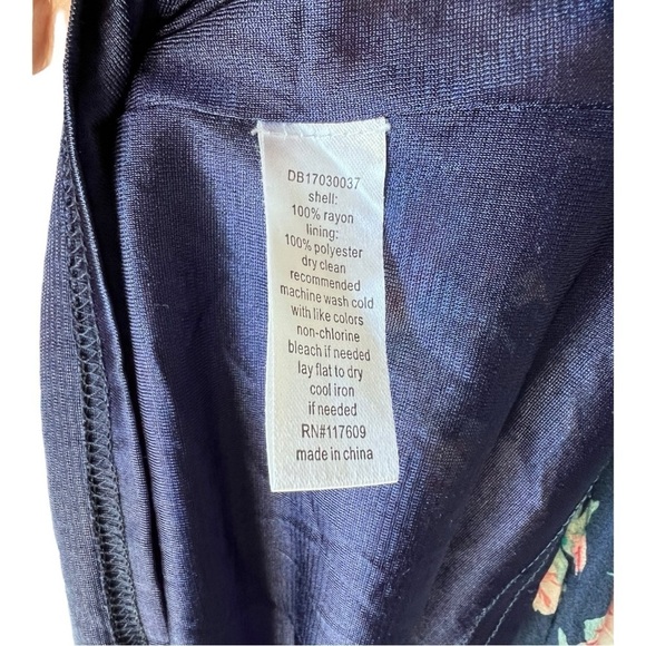 Women's floral midi dress light fabric short sleeve dance casual midi size L. - Picture 9 of 13